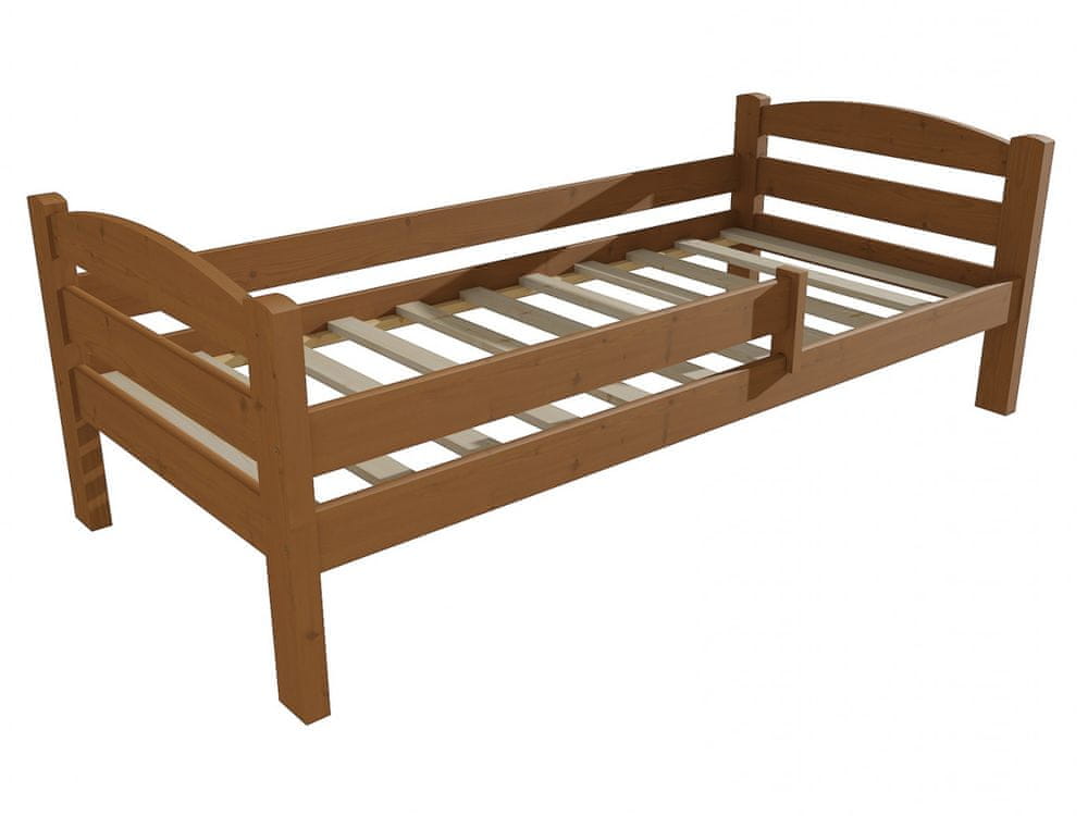 eoshop Detská posteľ DP 005 so zábranou (Rozmer: 90 x 180 cm, Farba dreva: morenie dub)